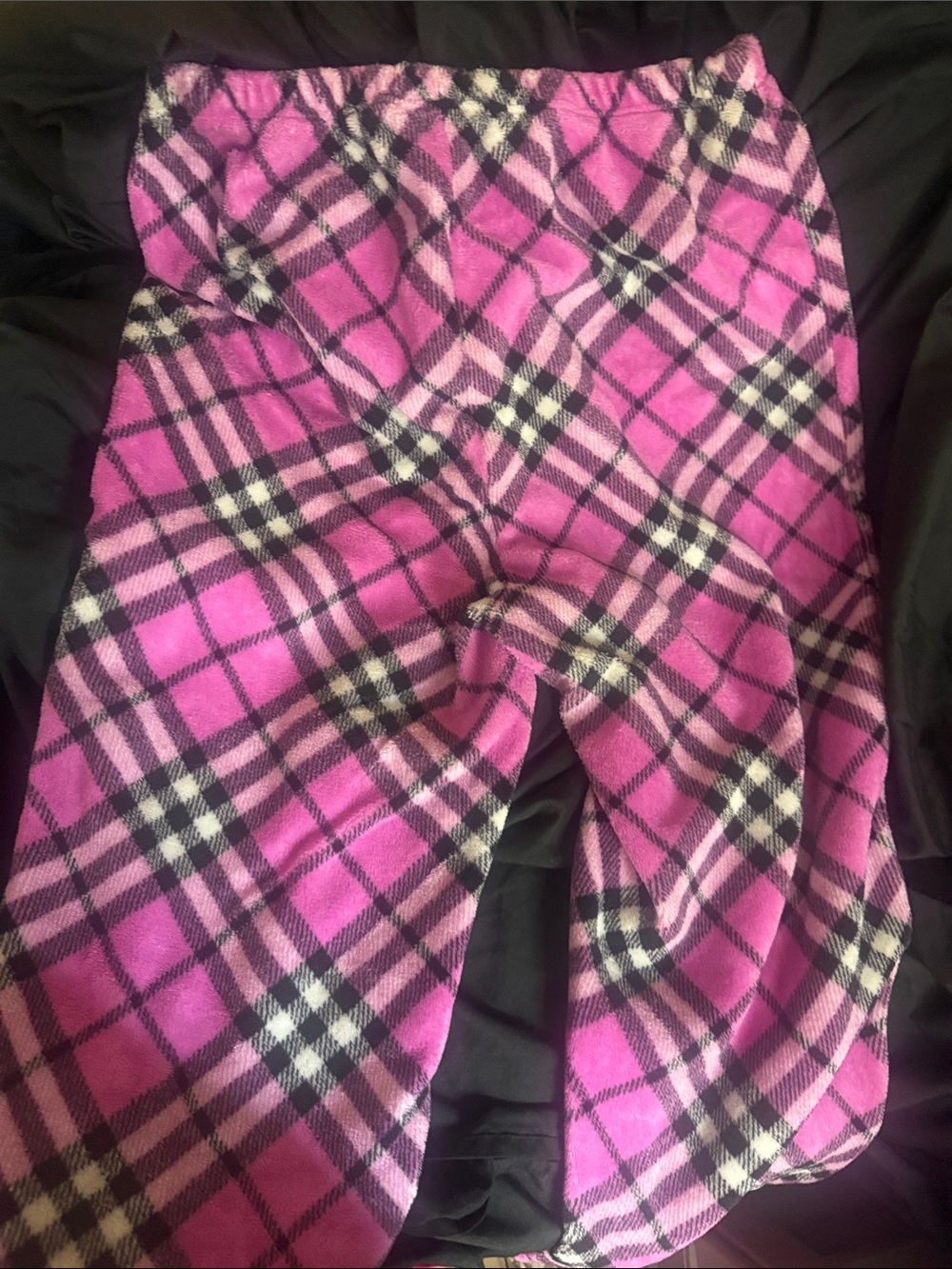 Pink Plaid High-Low Women's Pajamas